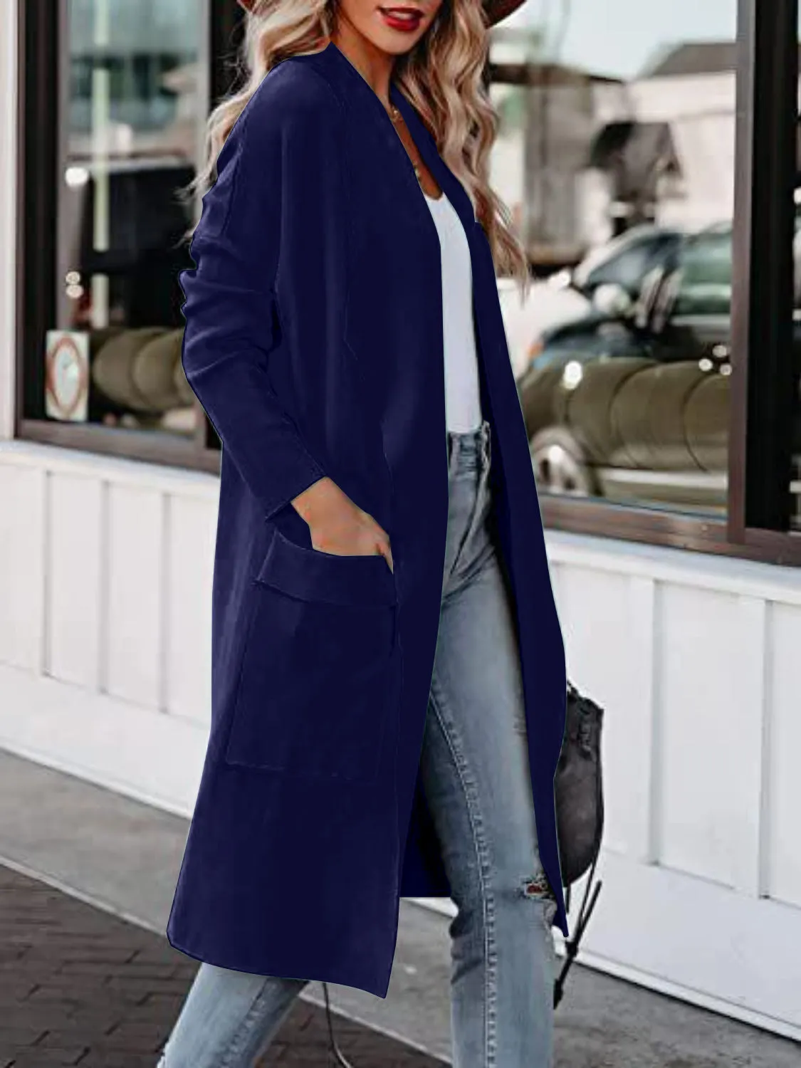 Sicily Open Front Dropped Shoulder Outerwear