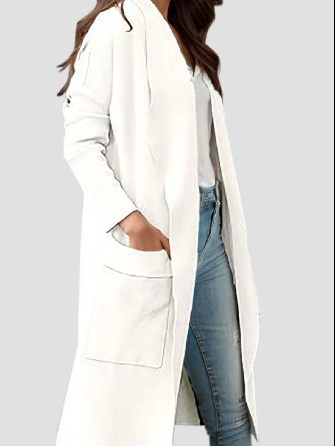 Sicily Open Front Dropped Shoulder Outerwear
