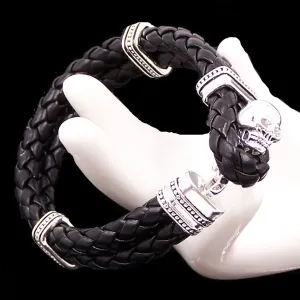 Silver Skull & Leather