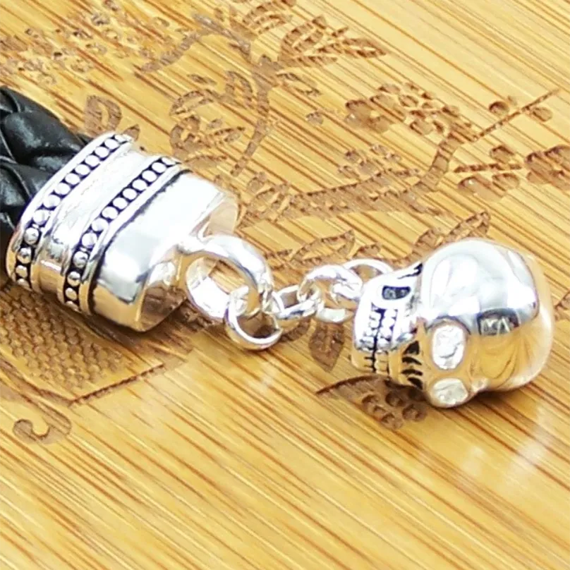 Silver Skull & Leather
