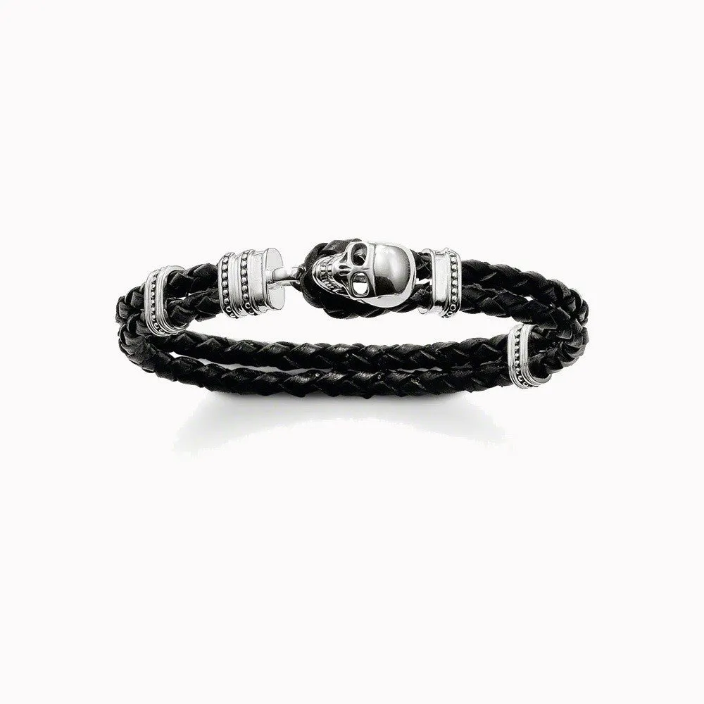 Silver Skull & Leather