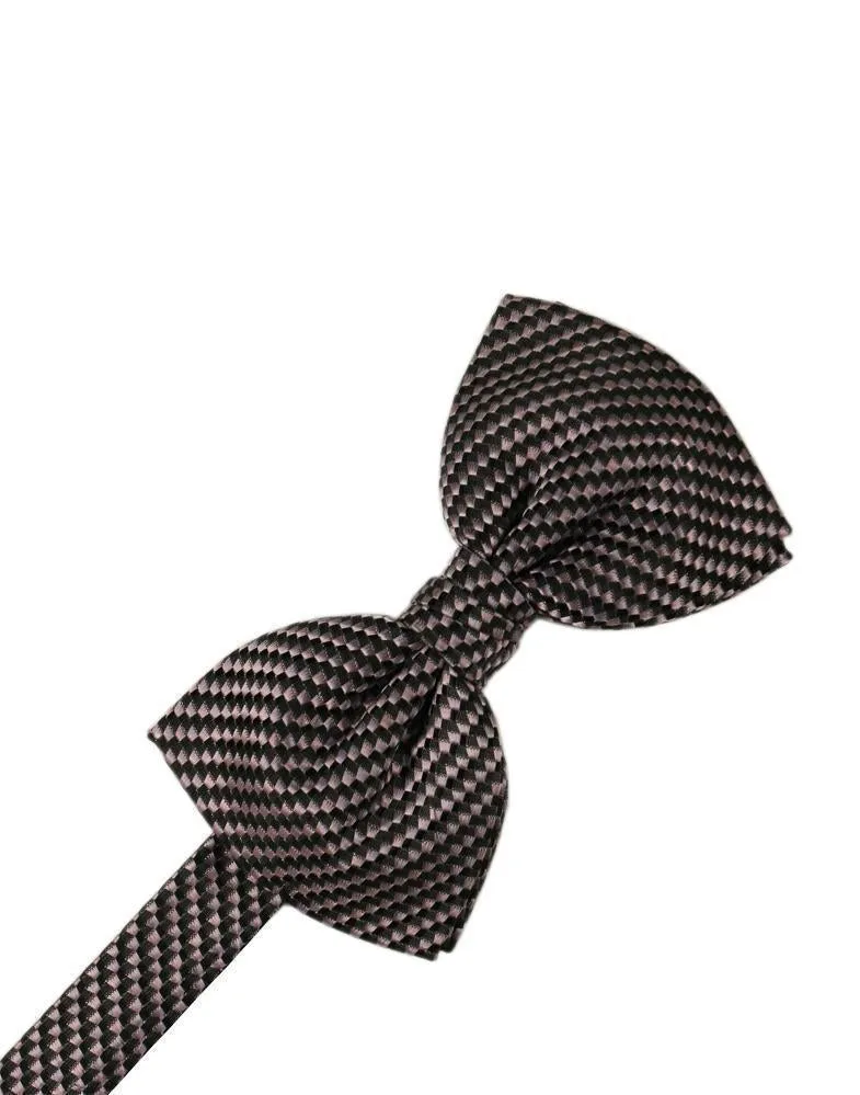 Silver Venetian Pin Dot Bow Tie