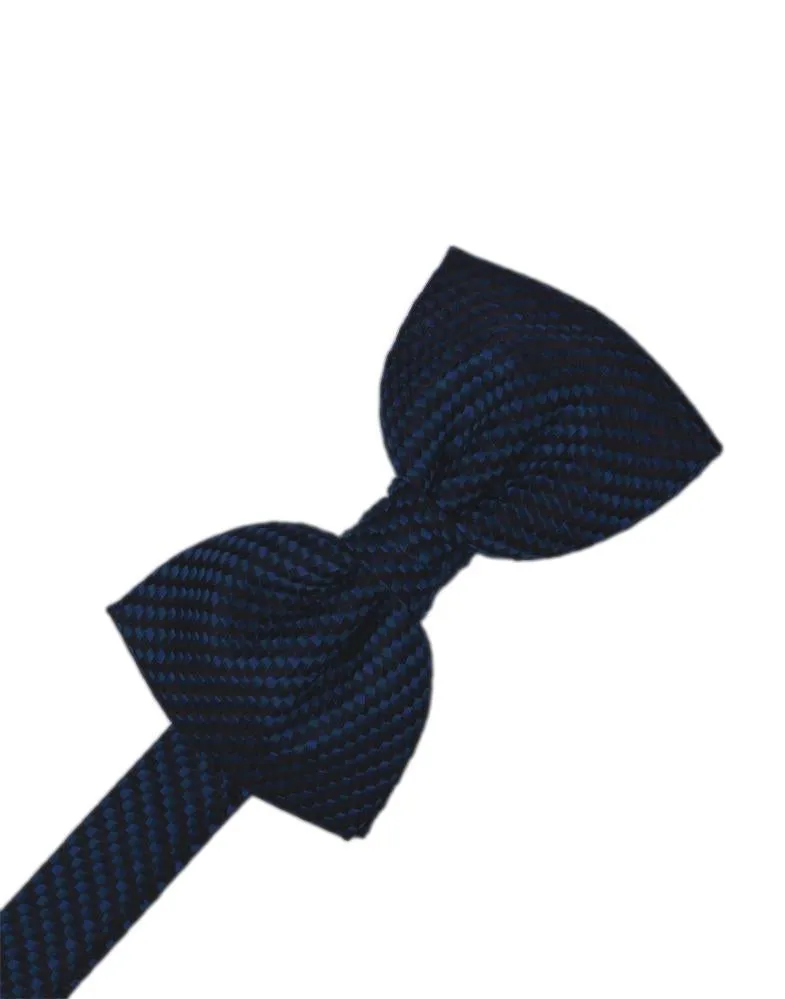 Silver Venetian Pin Dot Bow Tie