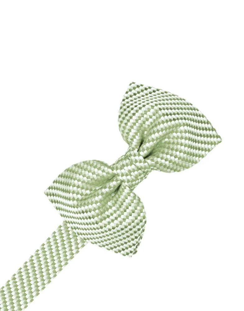 Silver Venetian Pin Dot Bow Tie