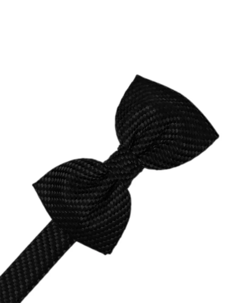 Silver Venetian Pin Dot Bow Tie