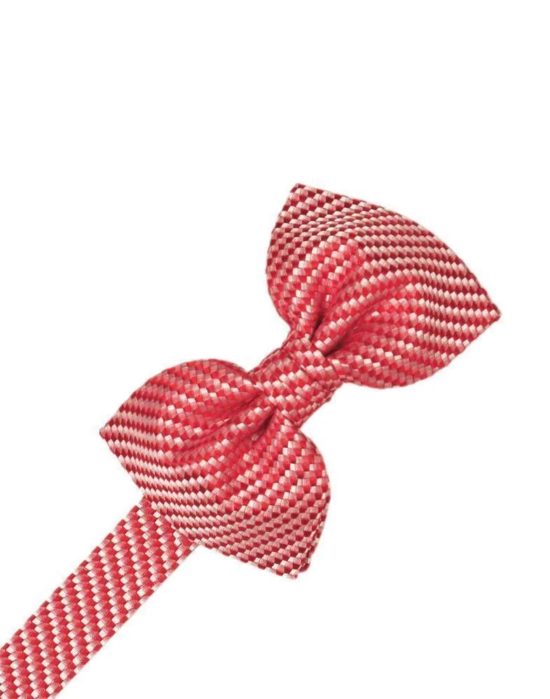 Silver Venetian Pin Dot Bow Tie
