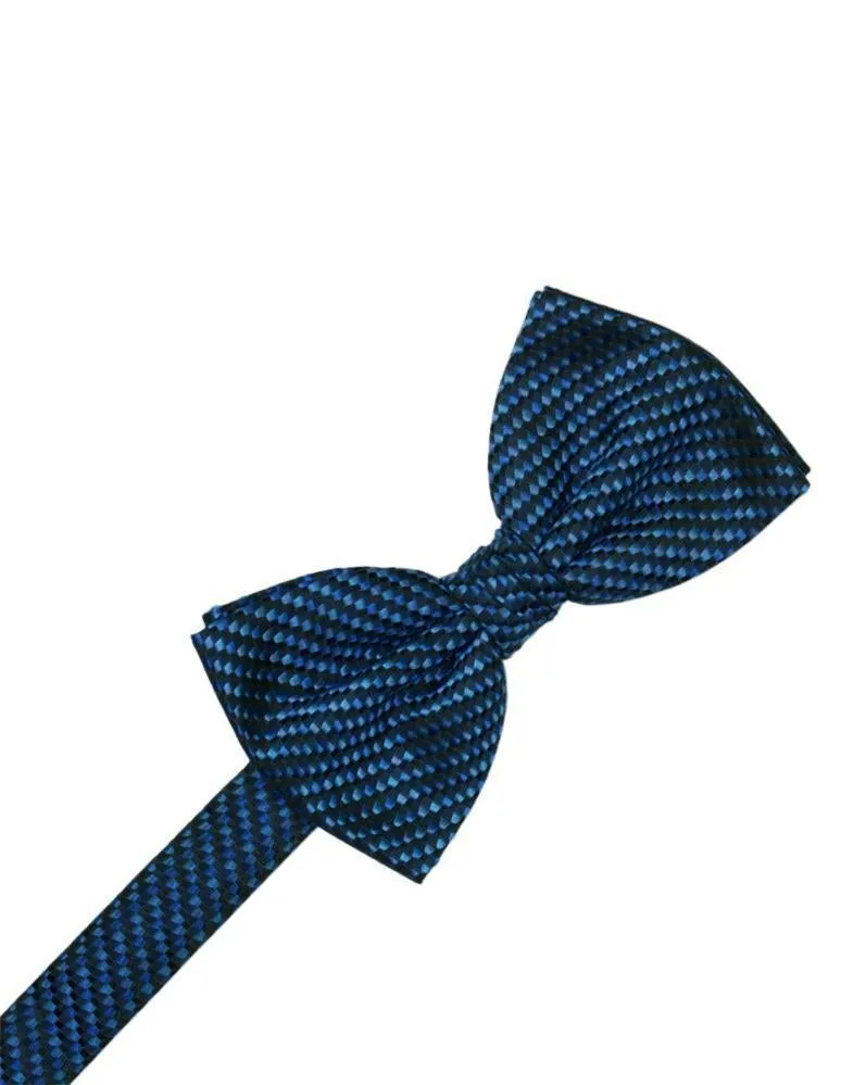 Silver Venetian Pin Dot Bow Tie