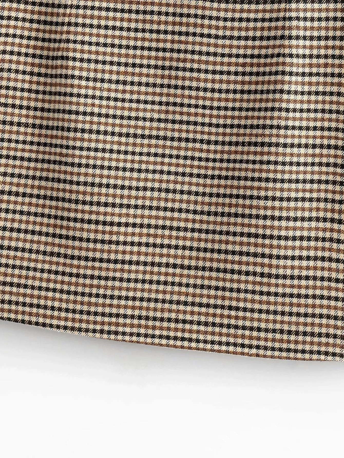 Single-breasted Houndstooth Coat Blazer Skirt Two-piece Suit