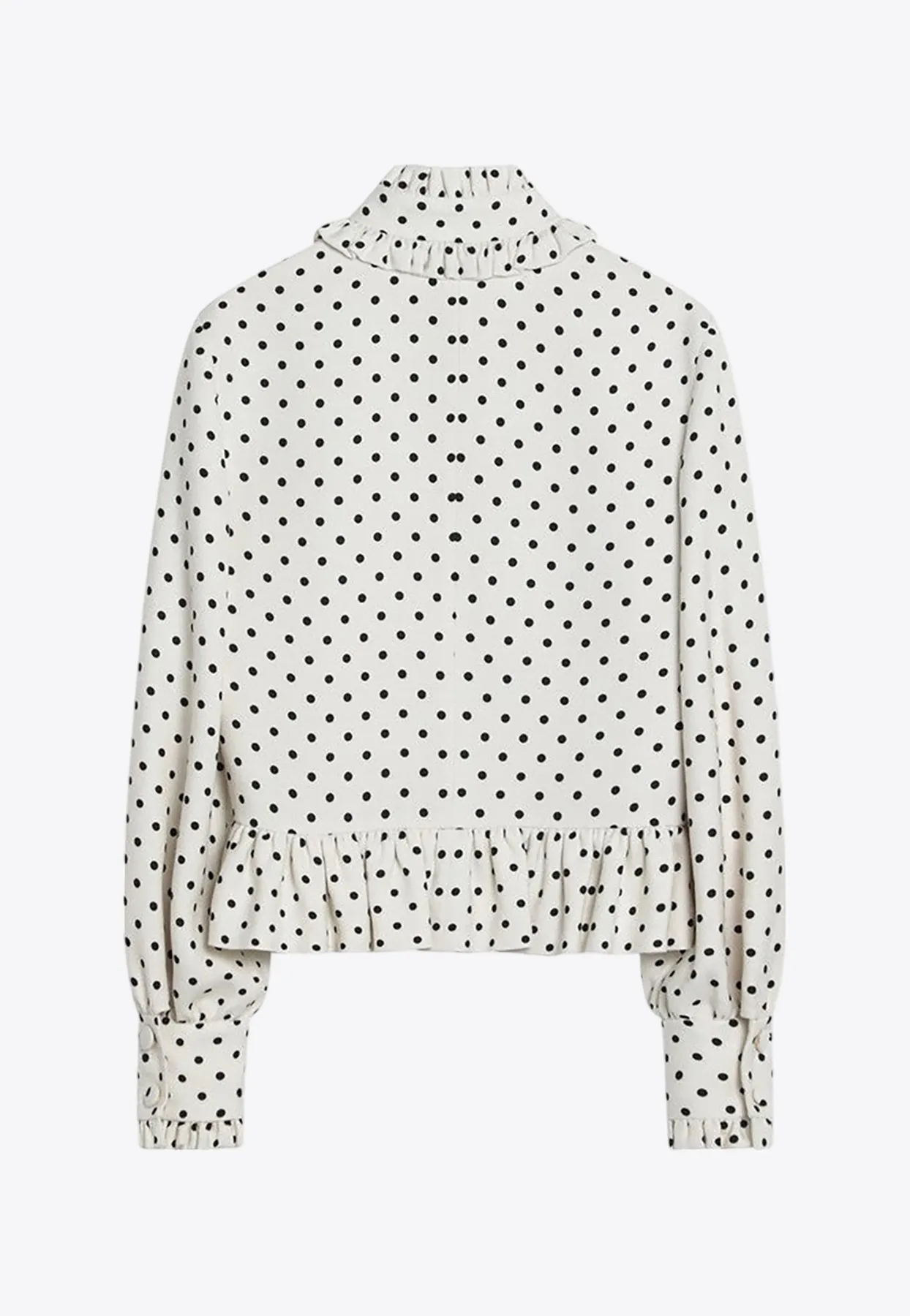 Single-Breasted Polka-Dots Jacket