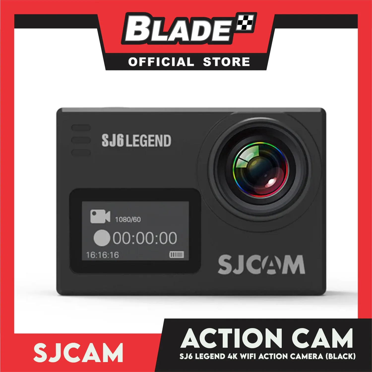 Sjcam SJ6 Legend 4K Gyro Anti-Shake WiFi Action Camera (Black)
