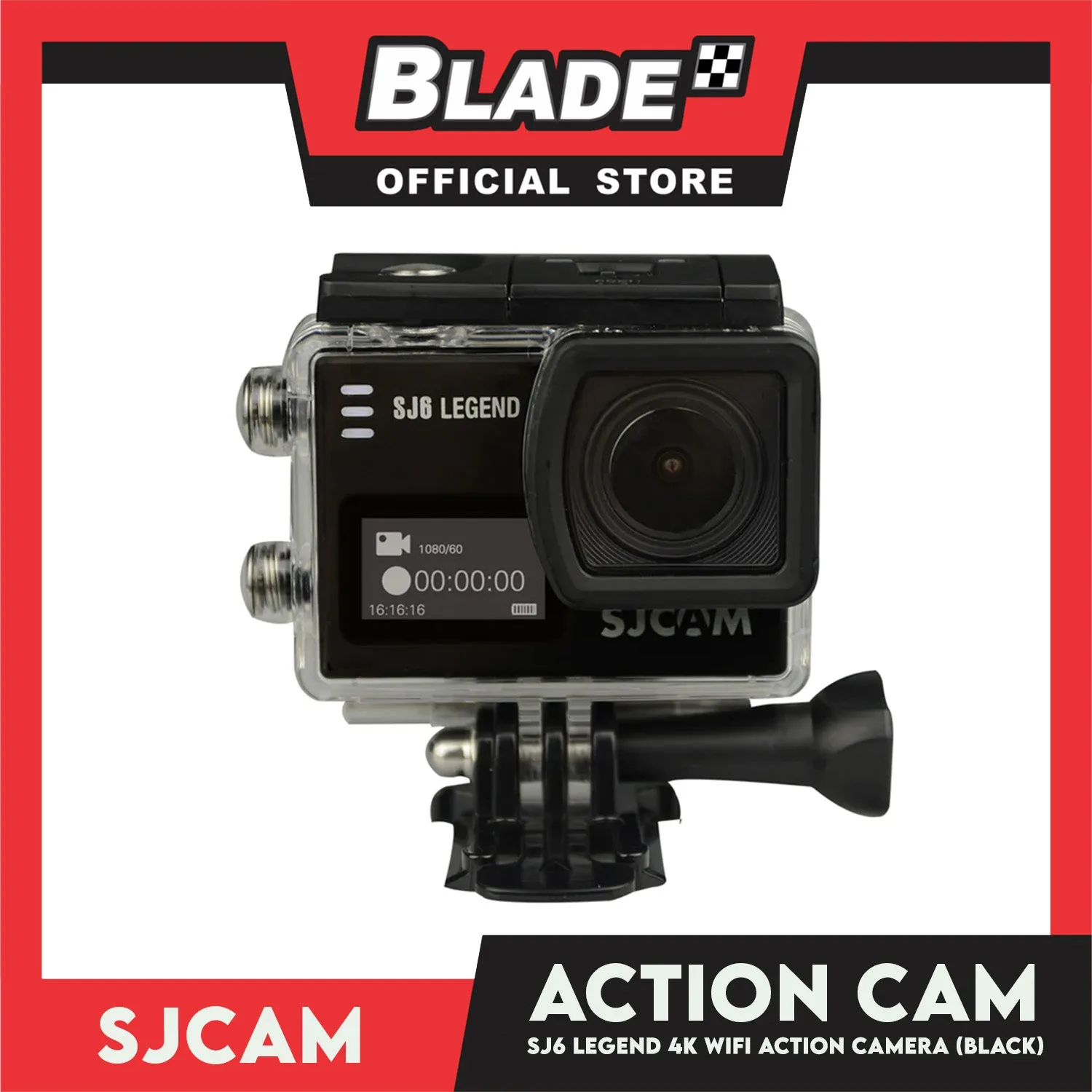 Sjcam SJ6 Legend 4K Gyro Anti-Shake WiFi Action Camera (Black)
