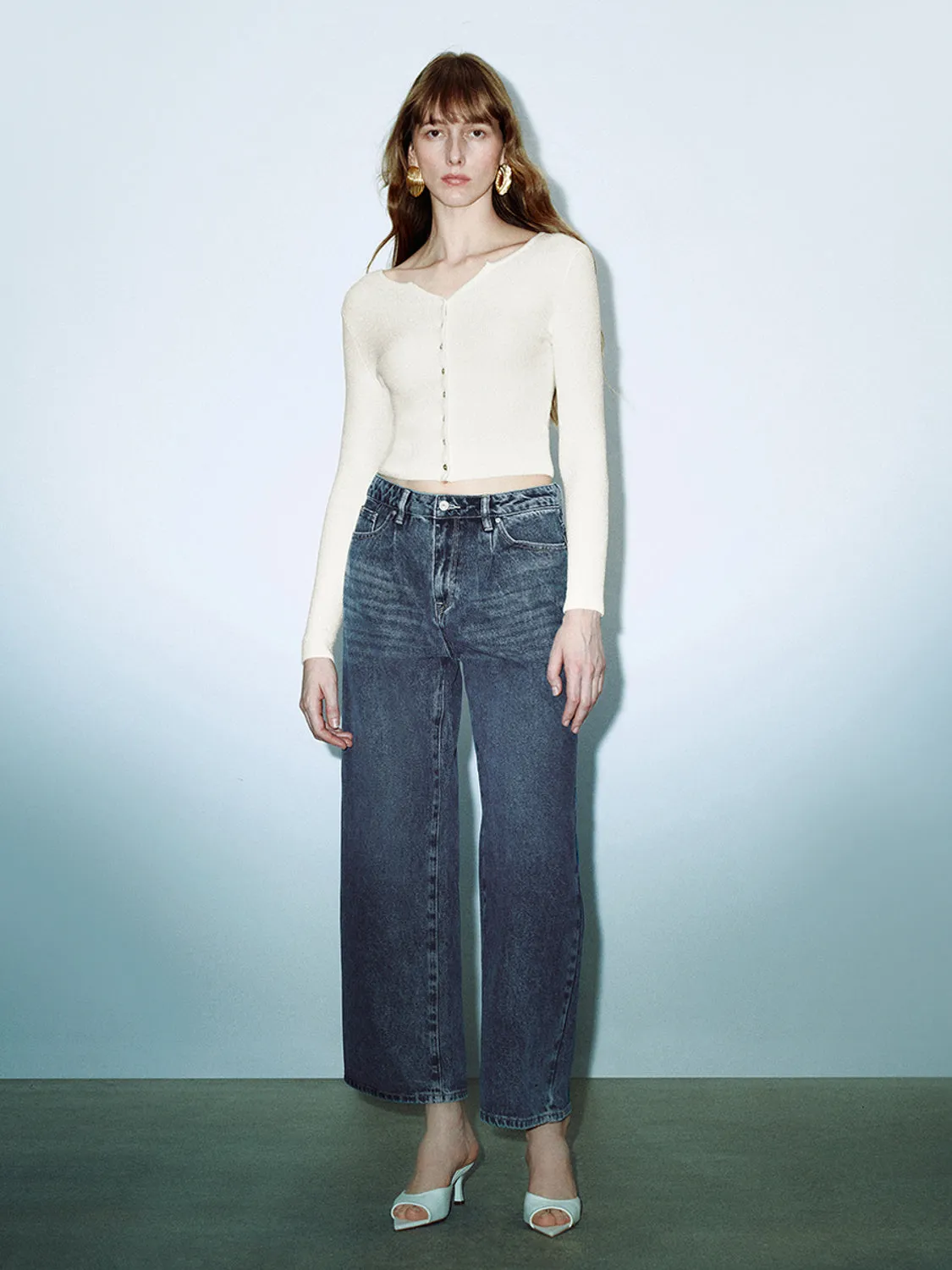 Skinny Cropped Knitted Cardigans