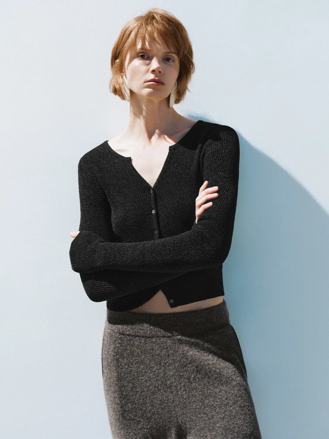 Skinny Cropped Knitted Cardigans