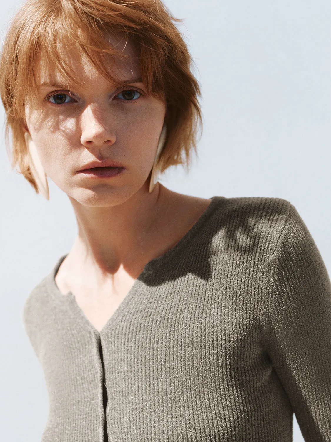 Skinny Cropped Knitted Cardigans