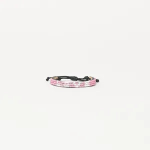 Skinny LOVE Bracelet - Pearly Pink/White