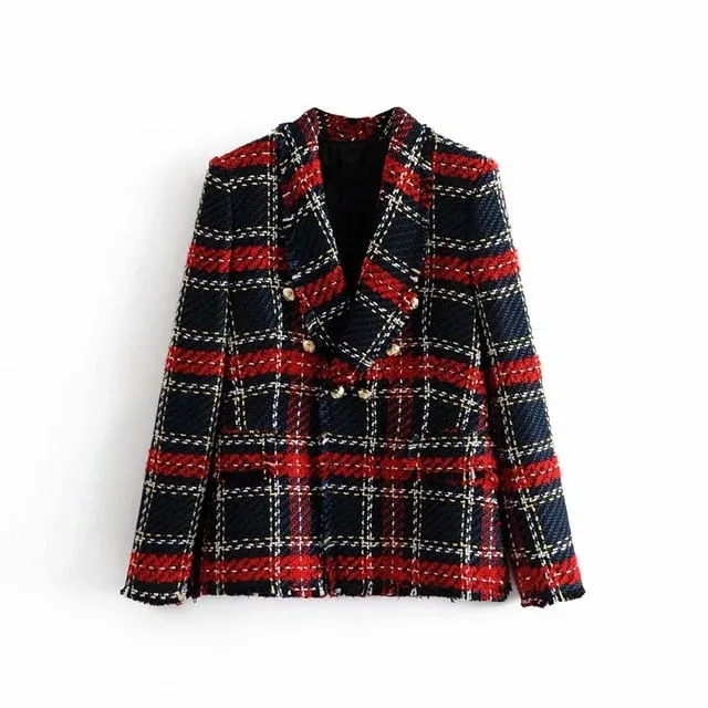 Slim Blazers Girls Tassel Tops Set Coat