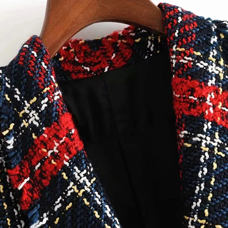 Slim Blazers Girls Tassel Tops Set Coat