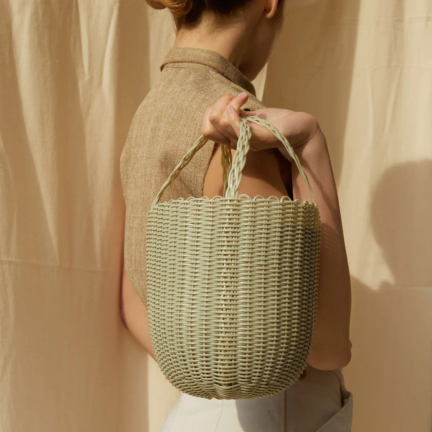 SMALL BUCKET BAG PALM