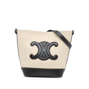 Small Canvas Triomphe Bucket Bag