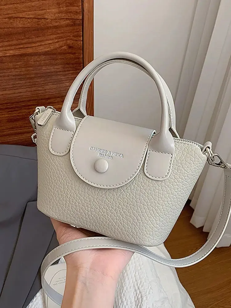 Small Leather Bucket Crossbody Bag