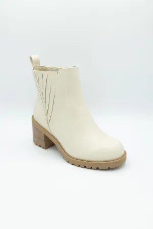 Soda Wisely Lug Booties for Women in Bone | WISELY-S BONE