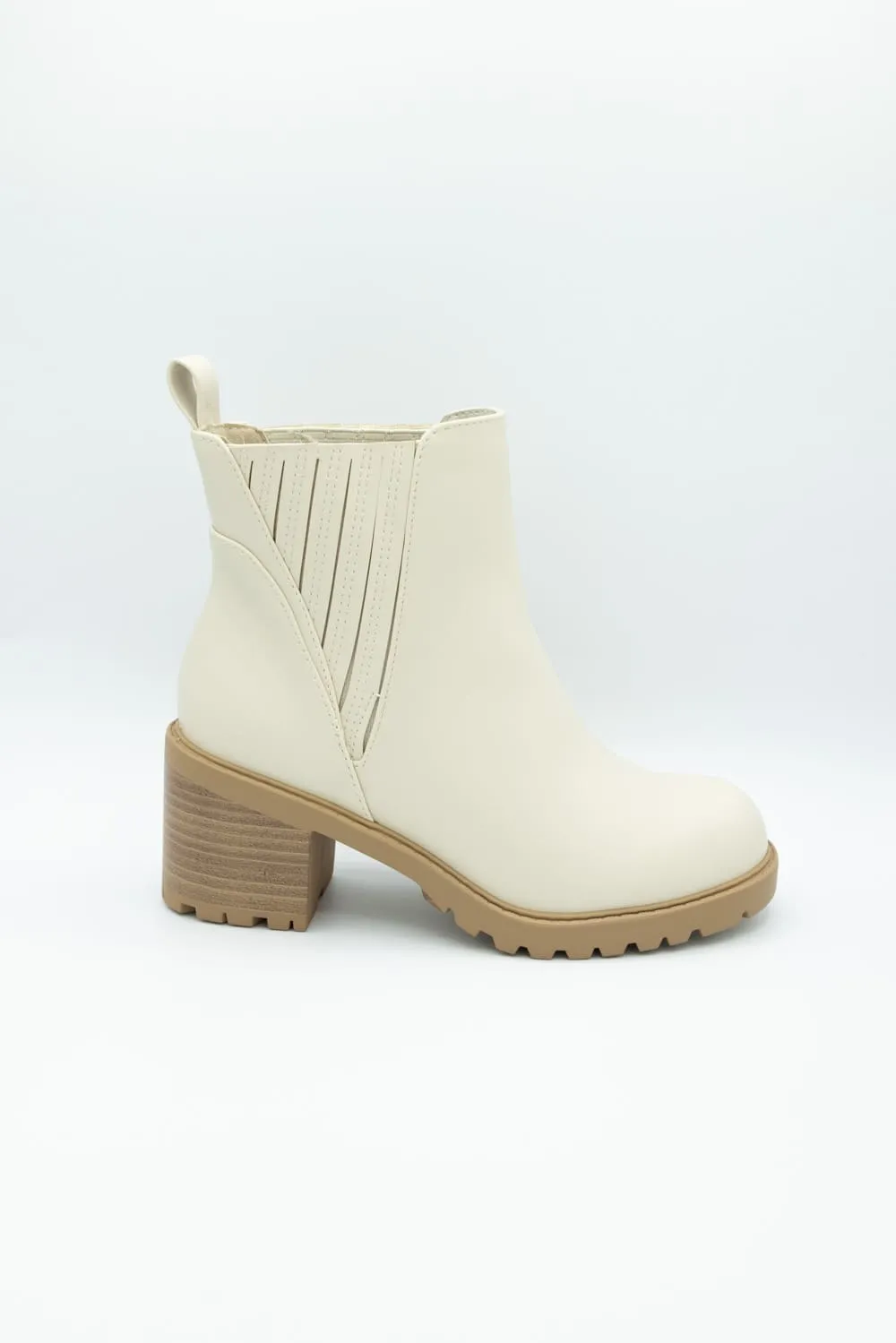 Soda Wisely Lug Booties for Women in Bone | WISELY-S BONE