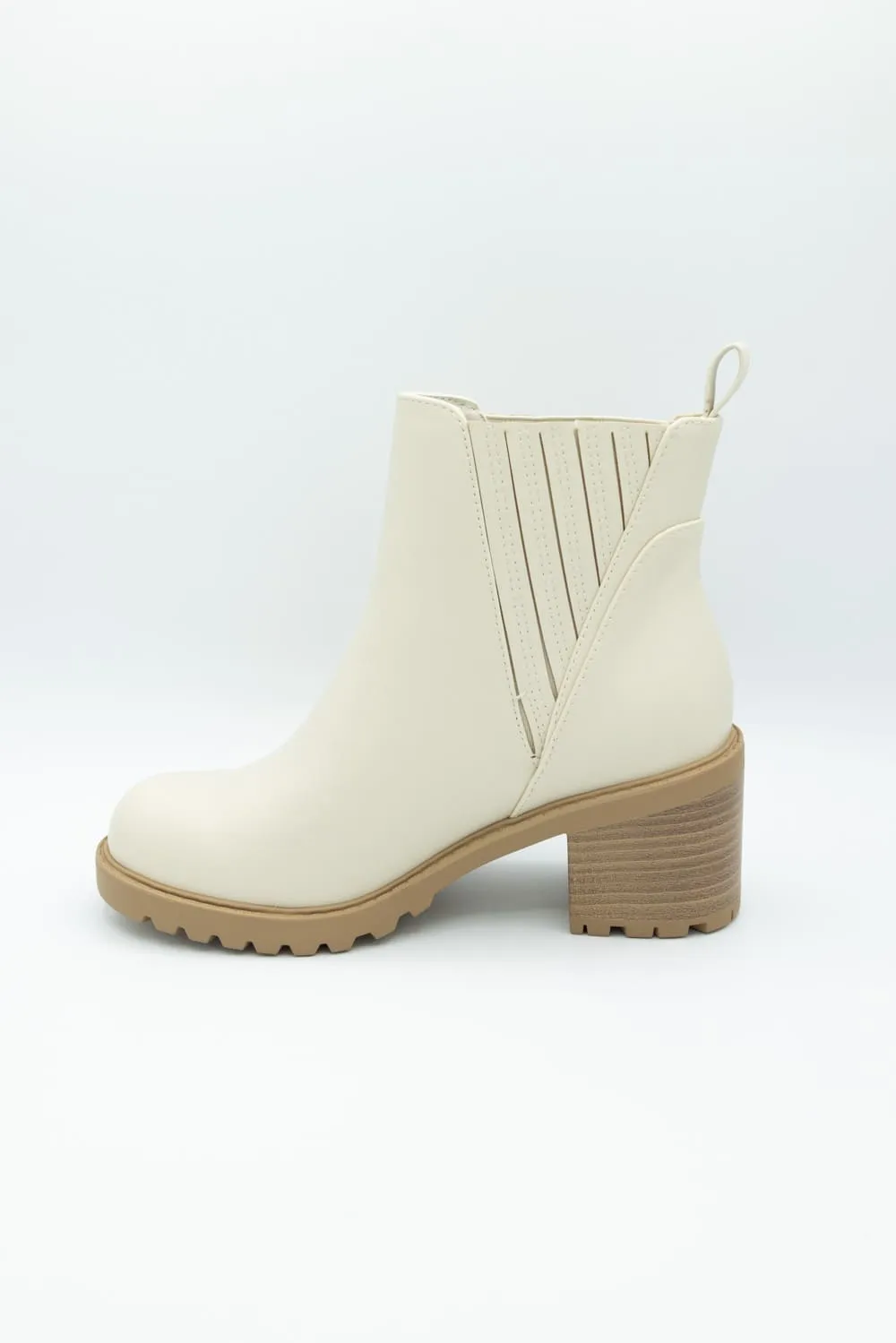 Soda Wisely Lug Booties for Women in Bone | WISELY-S BONE