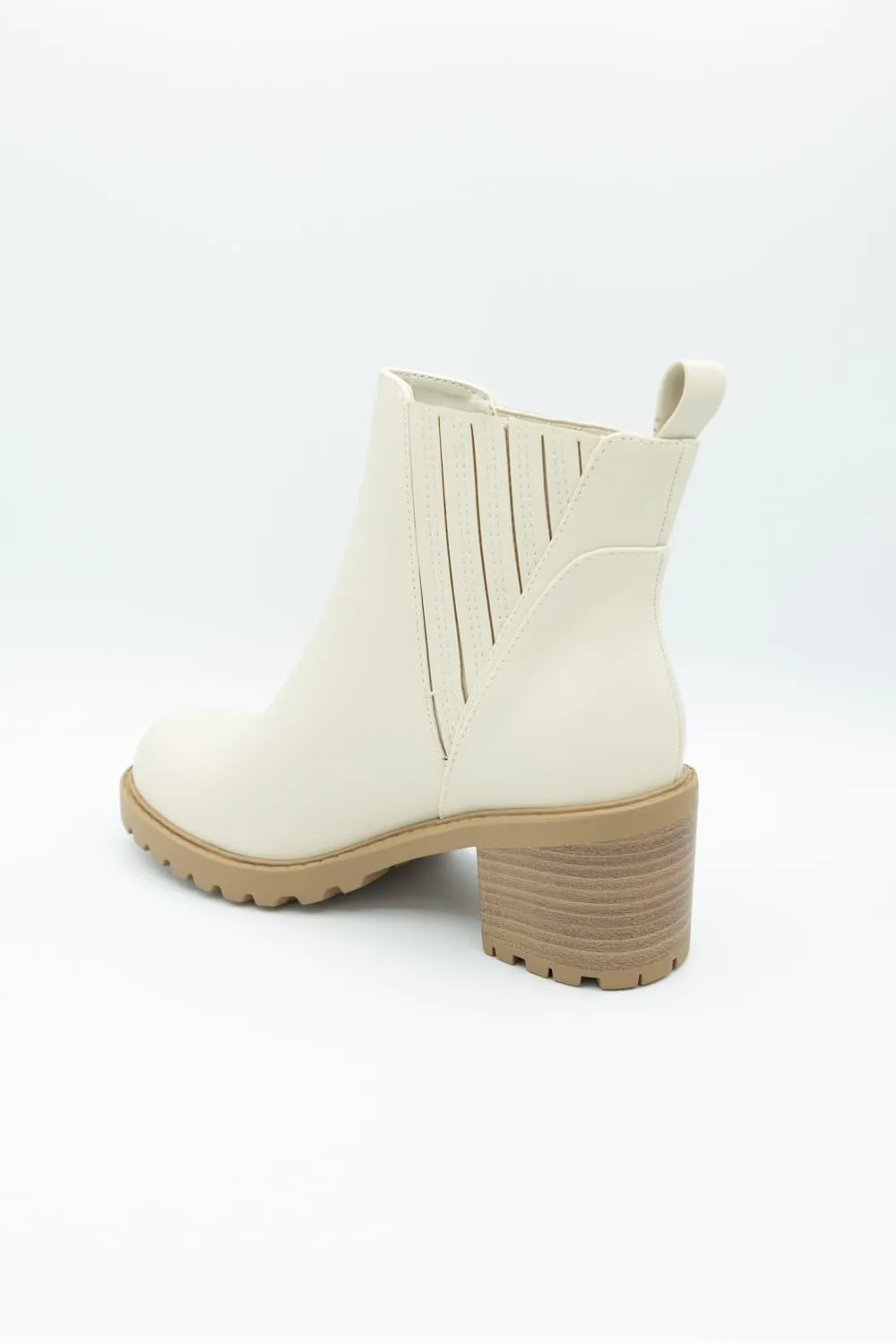 Soda Wisely Lug Booties for Women in Bone | WISELY-S BONE