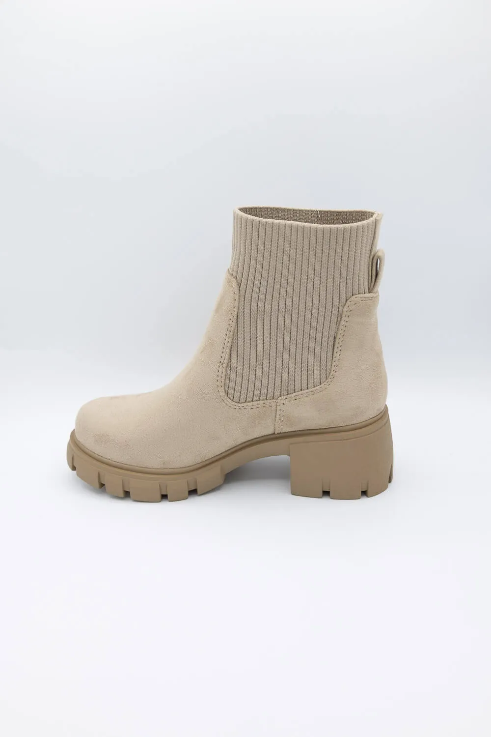 Soda Zordy Lug Booties for Women in Light Brown | ZORDY-S LT WHEAT