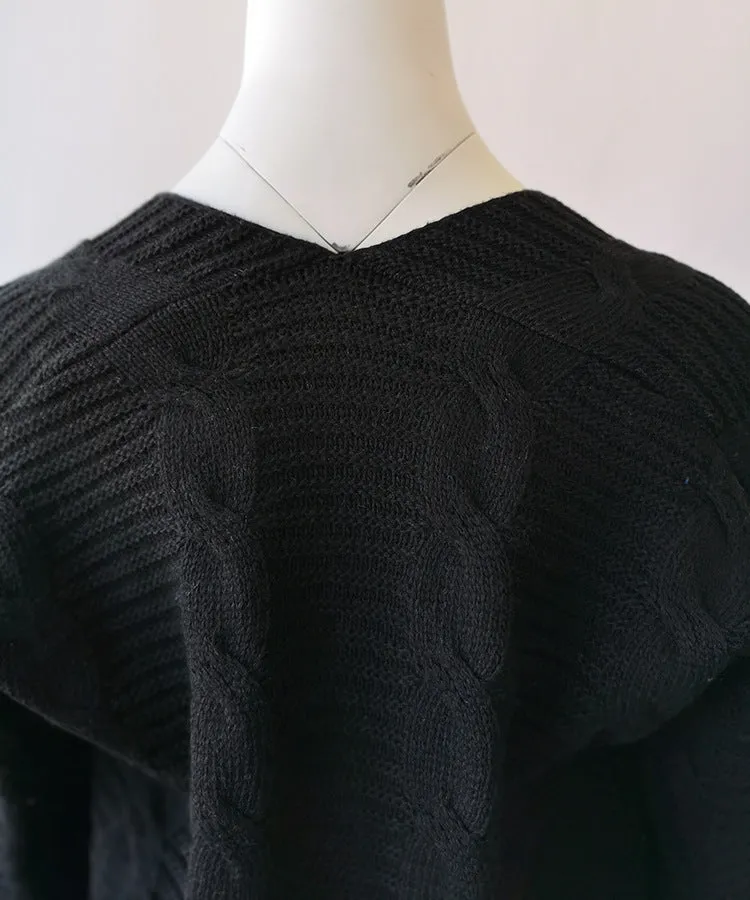 Solid Color Knit Long Cardigan Plus Size S-3XL