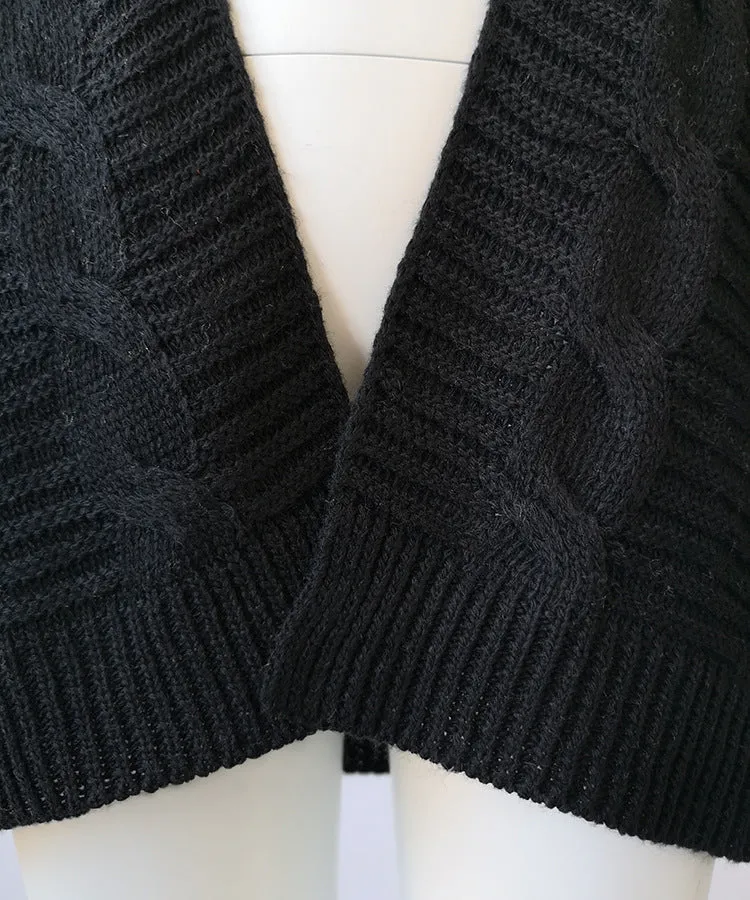 Solid Color Knit Long Cardigan Plus Size S-3XL