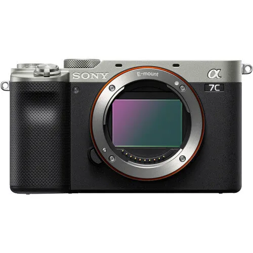 Sony A7C Full-Frame Compact Mirrorless Camera, Body Only, Silver (EOL)