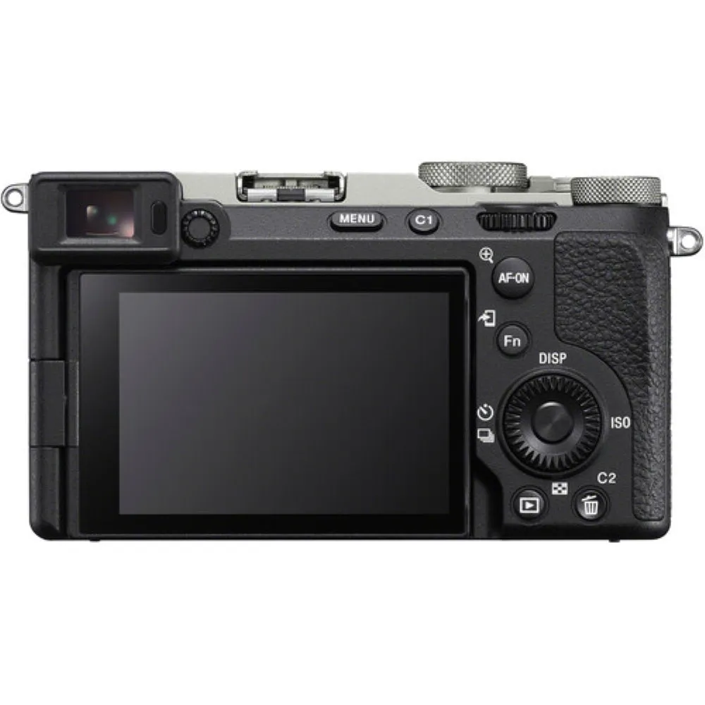 Sony a7C II Mirrorless Camera | Silver Bundle with 64GB Memory Card   Battery and Charger   Screen Protectors   Cleaning Cloth (7 Items)