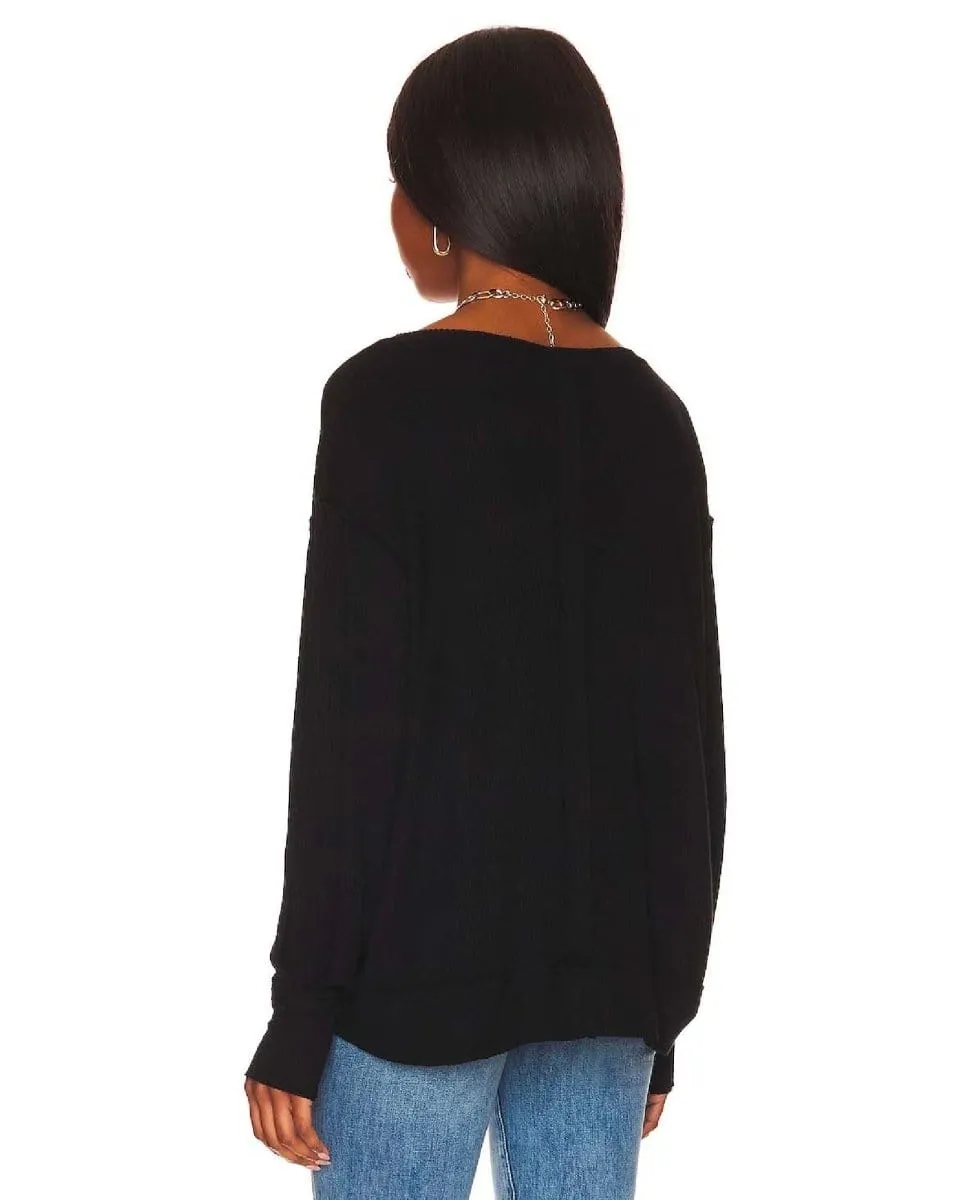 Spence VNeck Pullover Black