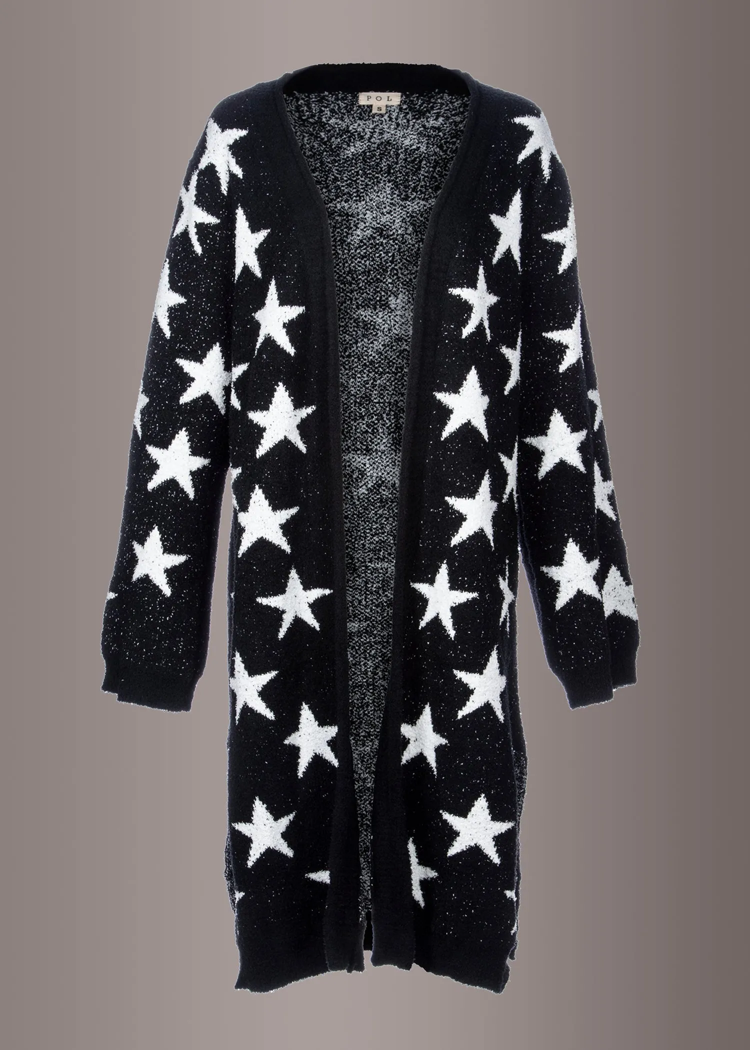 Star Struck Open Front Knit Cardigan