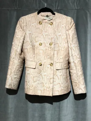 Stella McCarrtney Snakeskin Tan and Light PInk Sparkle Double Breasted Blazer