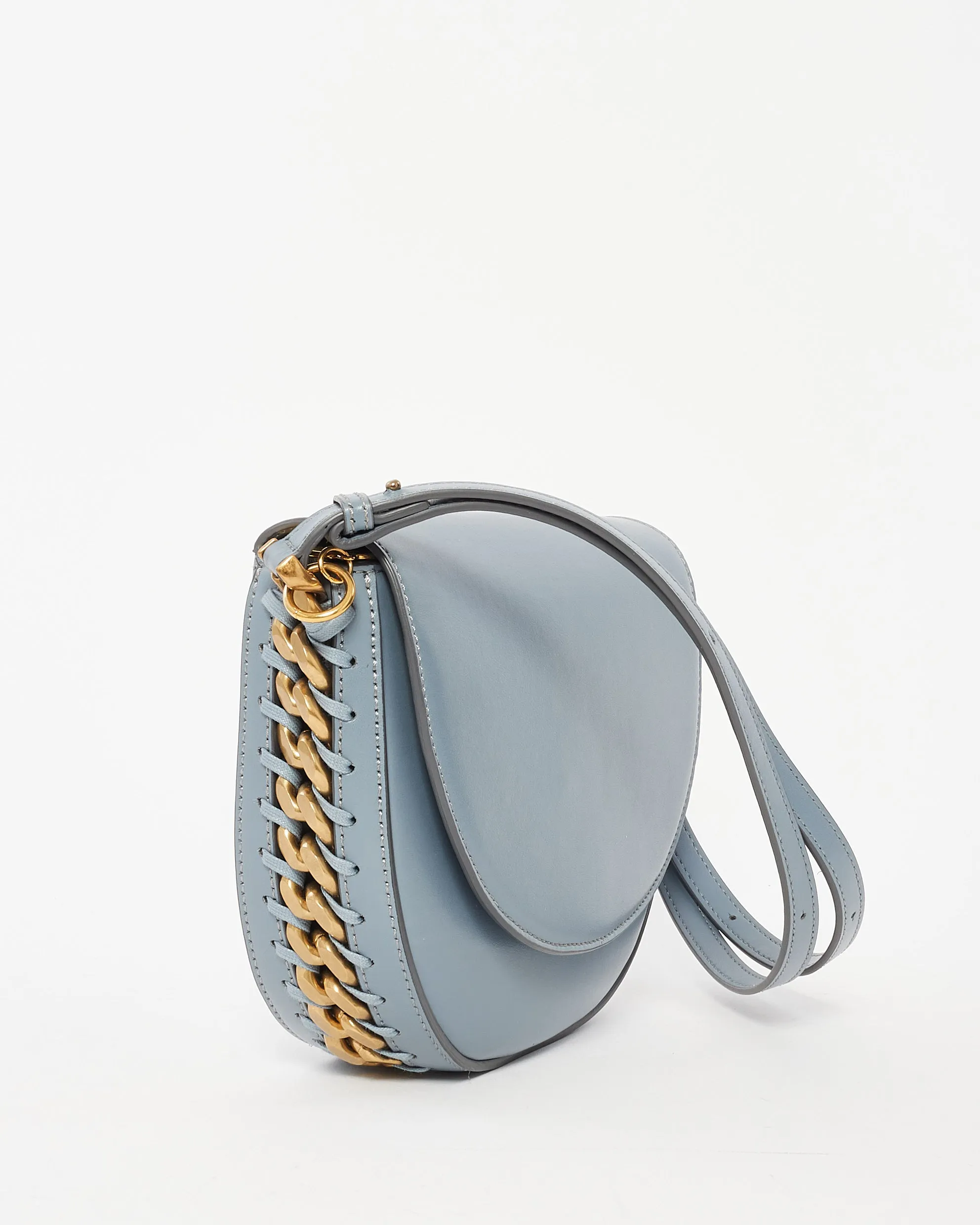 Stella McCartney Blue Leather Medium Frayme Bag