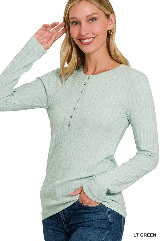 Sterling Long Sleeve v-neck in sage *