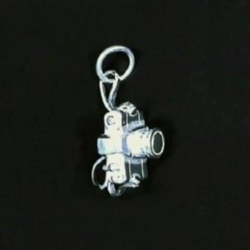 Sterling Silver Camera with Lens Charm