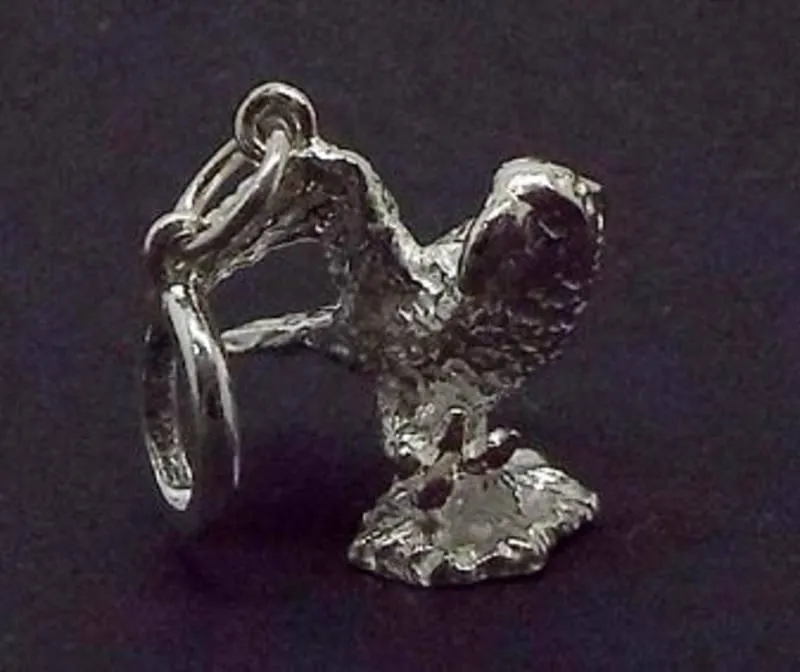 Sterling Silver Kaka Bird Charm