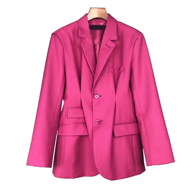 Streetwear Tunic High Waisted Women Blazer Coat