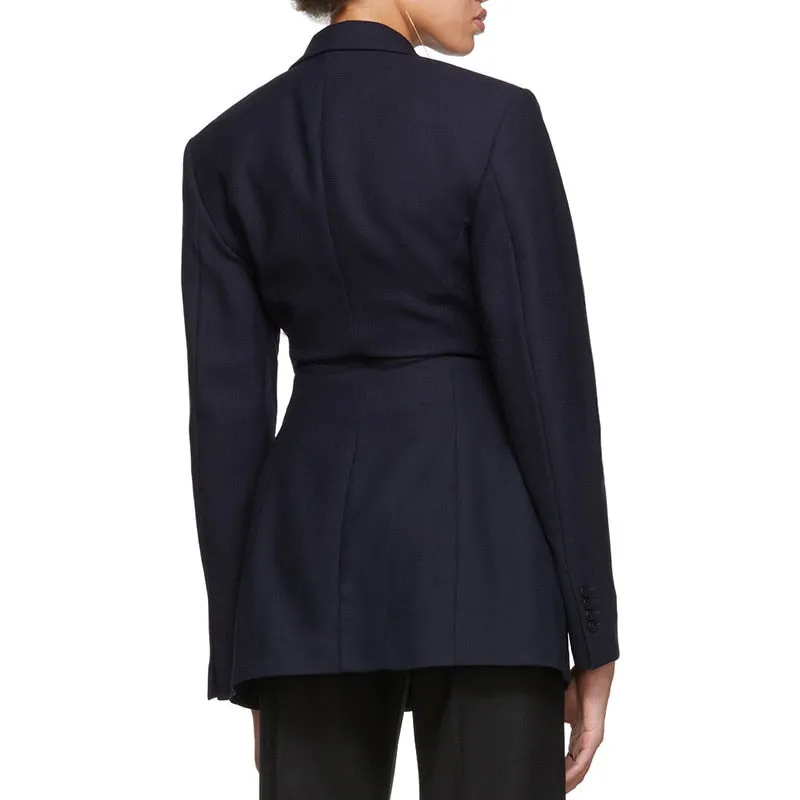 Streetwear Tunic High Waisted Women Blazer Coat