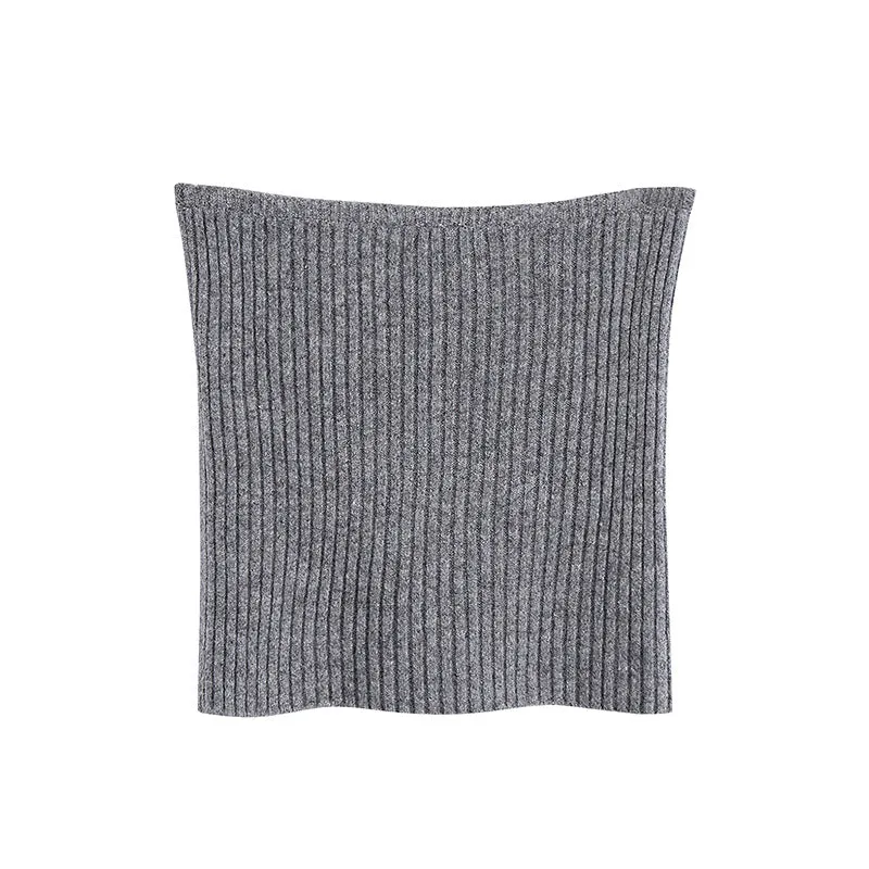 Stripe Tube Tops Cardigans Sweaters Two-piece Set