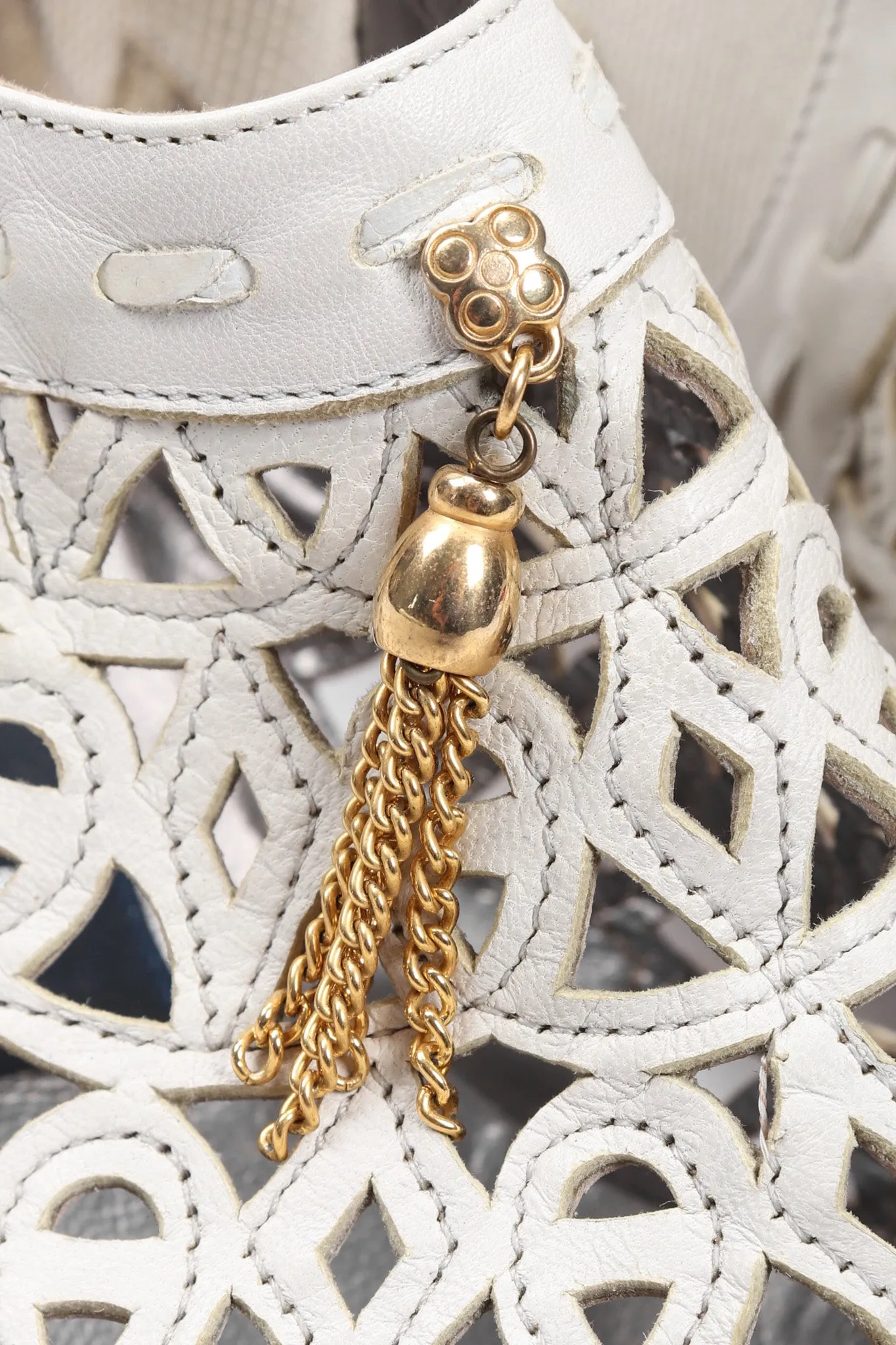 Studded Leather Lace Booties