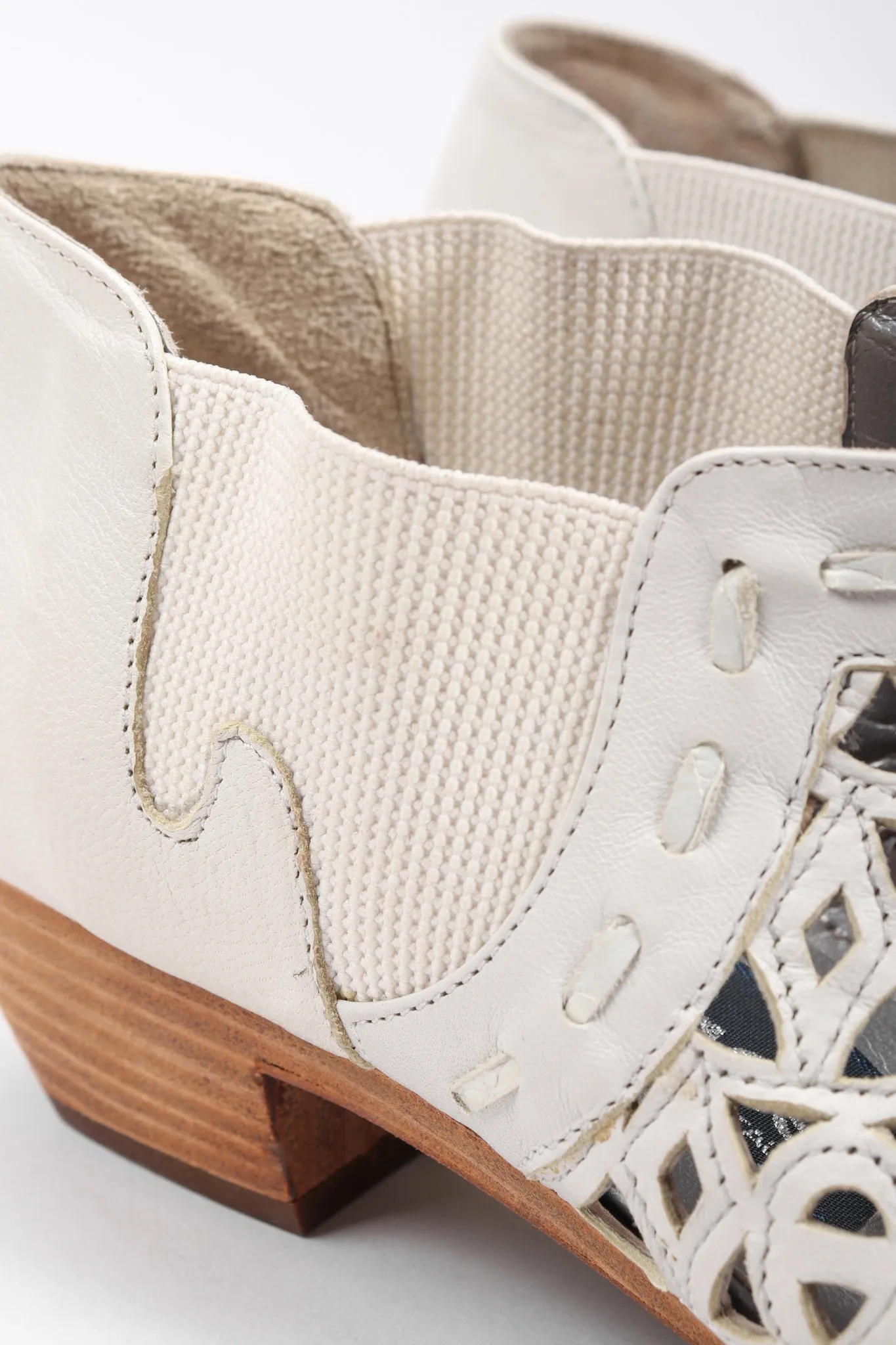 Studded Leather Lace Booties