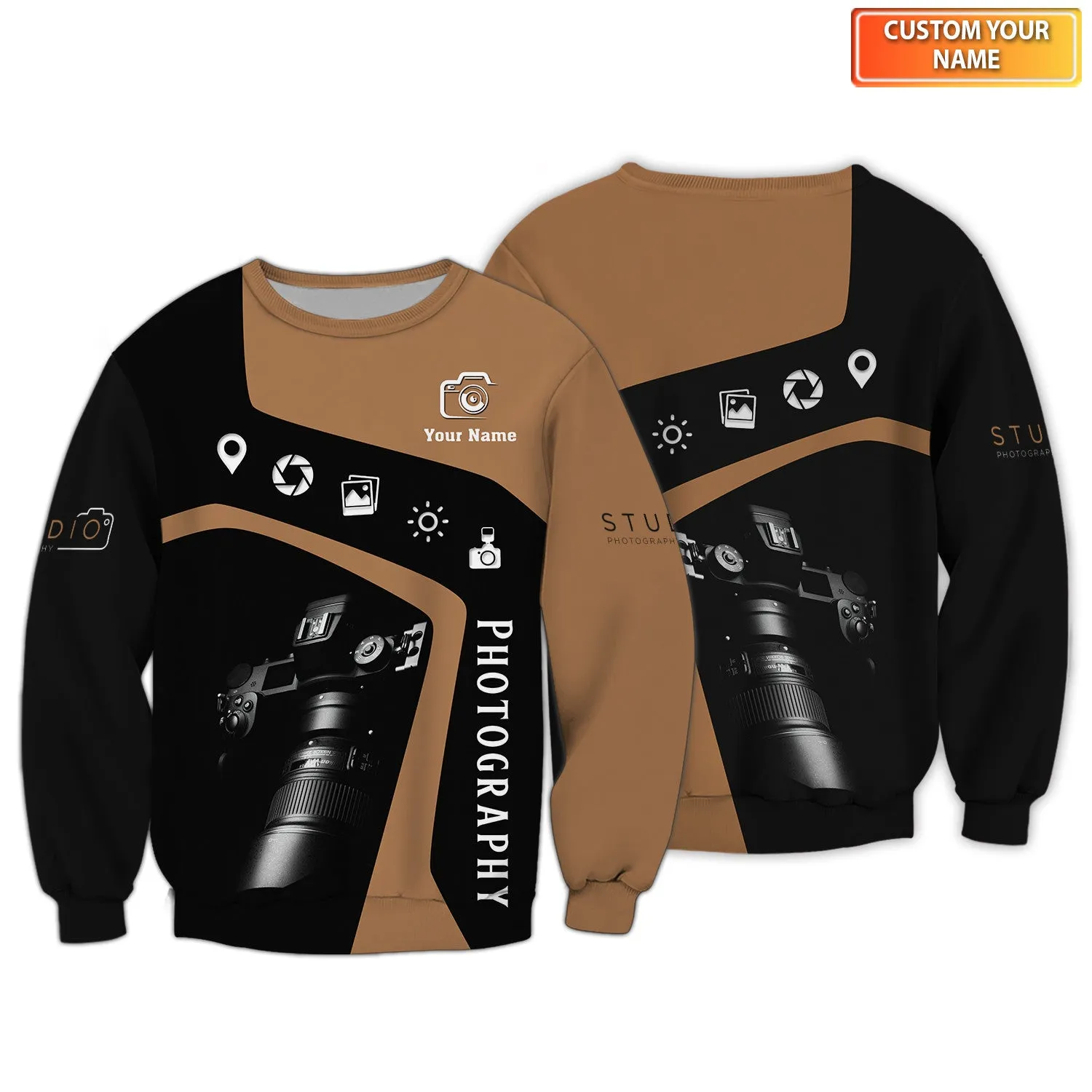 Studio Photography 3D Shirts Camera Tools Design Photographer Shirts