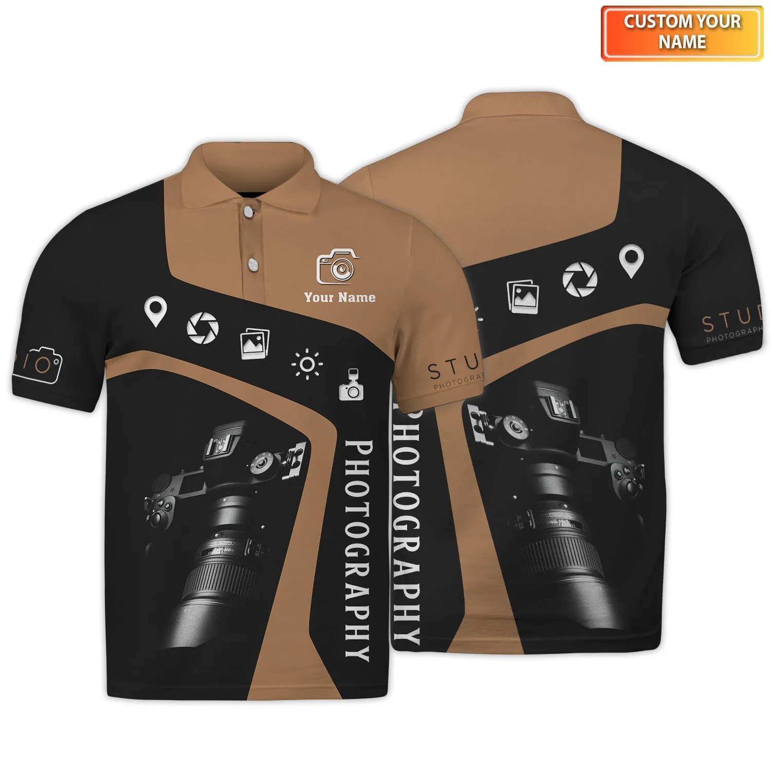 Studio Photography 3D Shirts Camera Tools Design Photographer Shirts