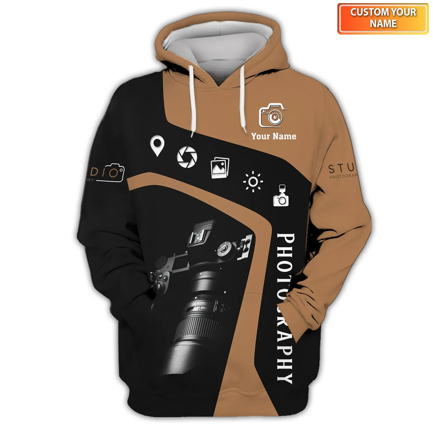 Studio Photography 3D Shirts Camera Tools Design Photographer Shirts