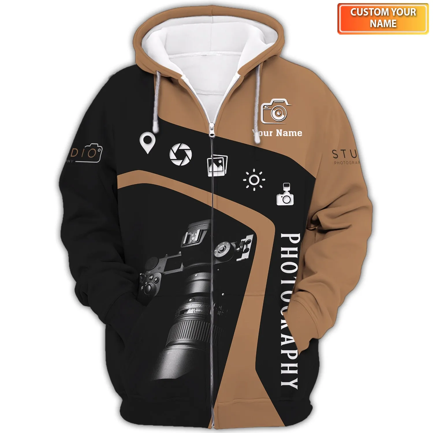 Studio Photography 3D Shirts Camera Tools Design Photographer Shirts