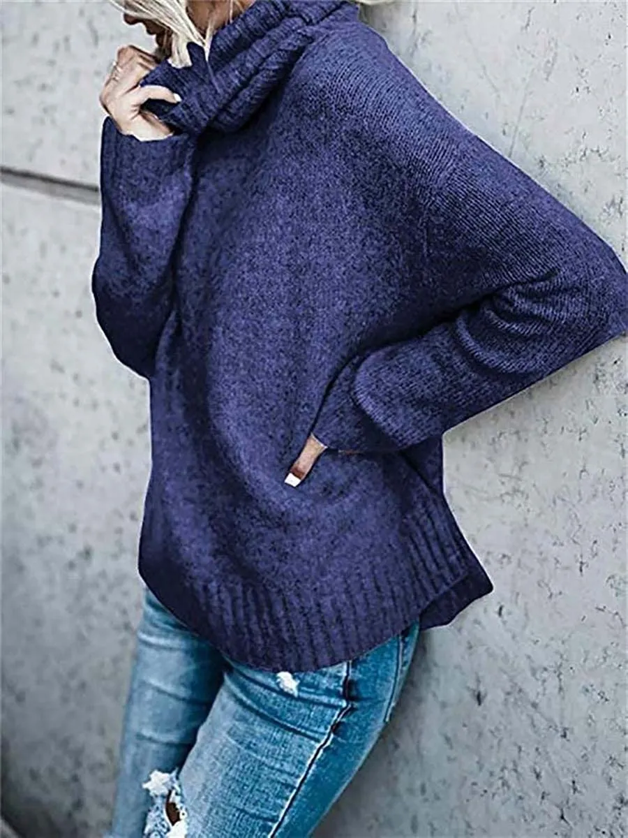Stunncal Solid Color Turtleneck Long Sleeve Sweater(6 colors)